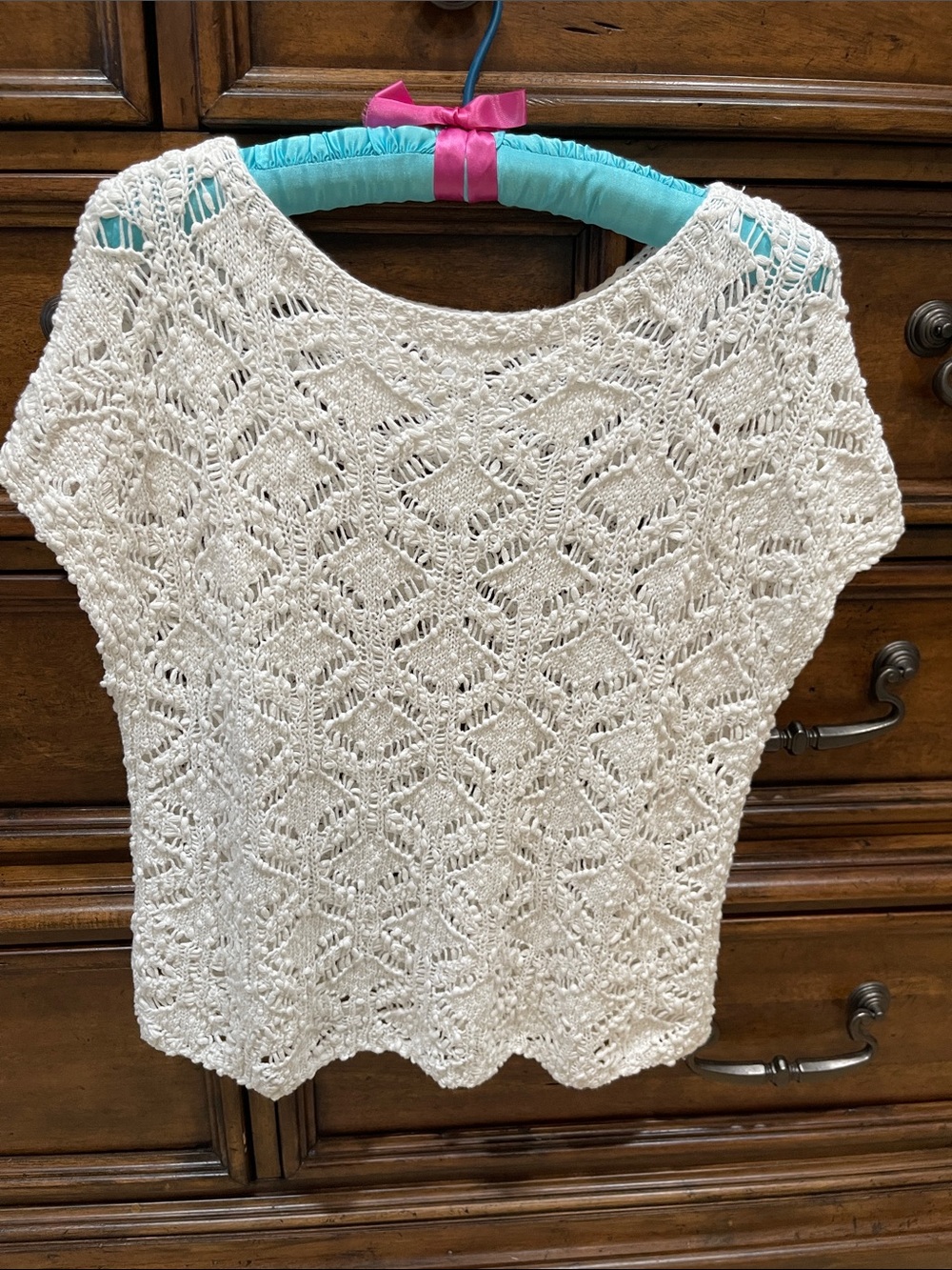 J Jill Knit WhiteShort-Sleeve Top, Small